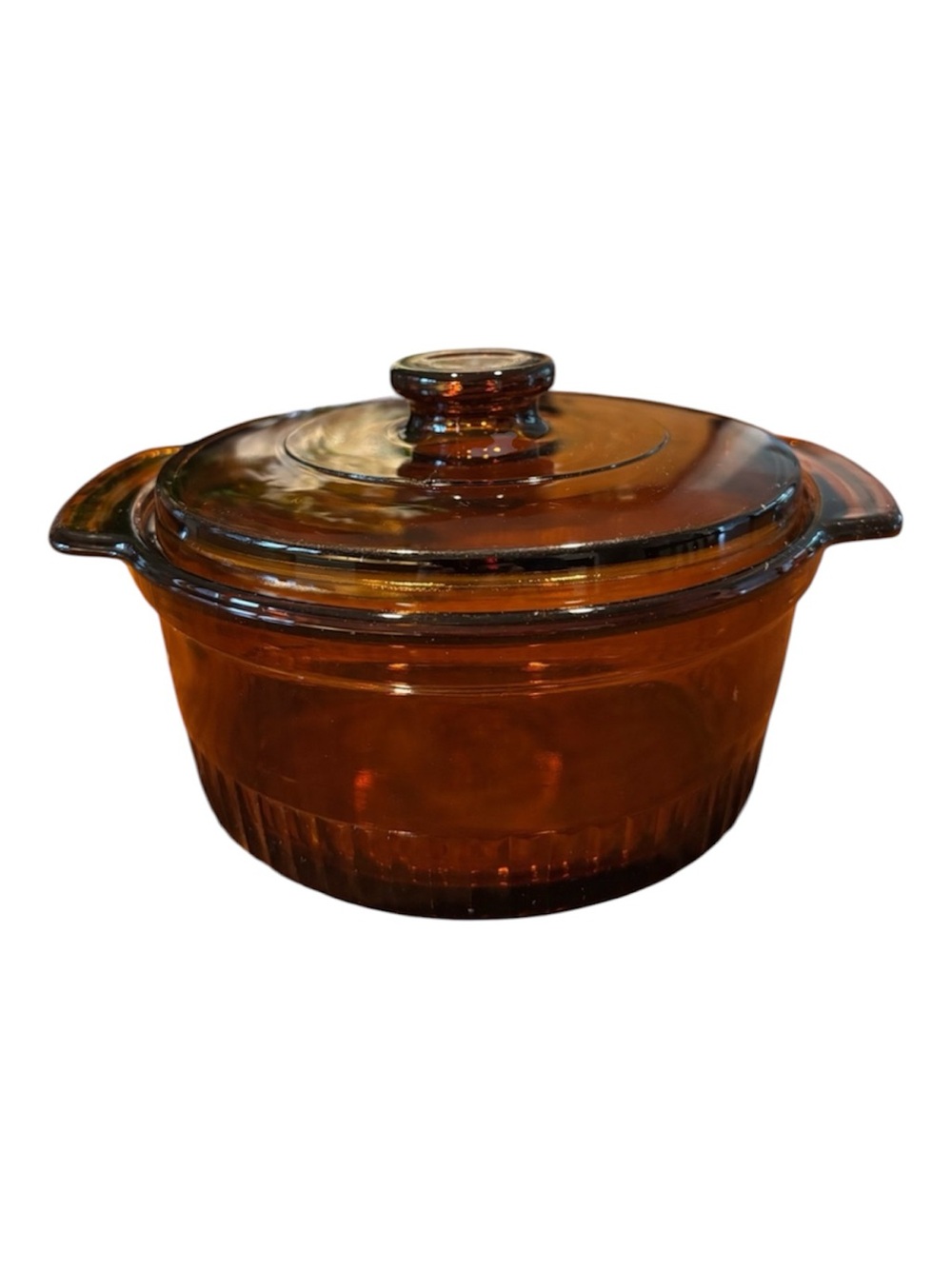 Vintage Fire-King Amber Casserole Dish Made in USA